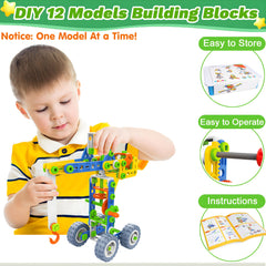 Wanonoo 12-in-1 STEM kit windmill model teaches rotation concepts during play