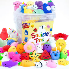 Waraoko Mochi Squishies colorful assortment for classroom play and color recognition.