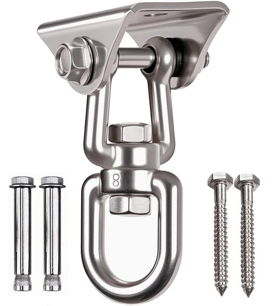 WAREMAID heavy-duty 360° swivel hanger for hammocks provides durable mounting.