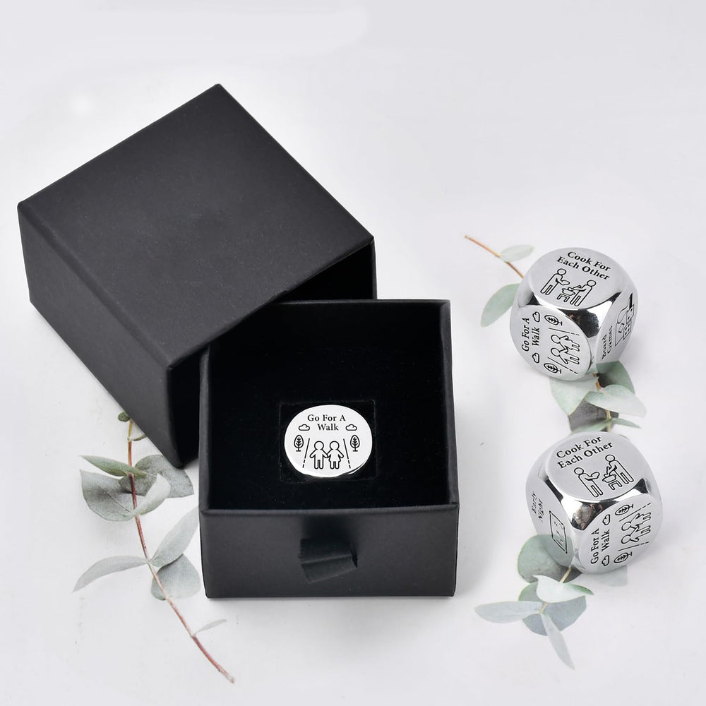 Wareon engraved six options dice highlighting six date-night activities