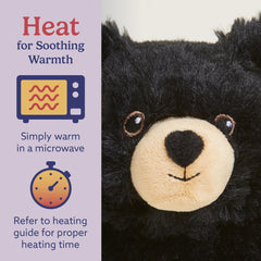 Warmies Black Bear freezer chill demonstrates refreshing cool touch