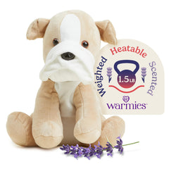 Warmies Bull Dog microwavable plush delivers cozy warmth for relaxation