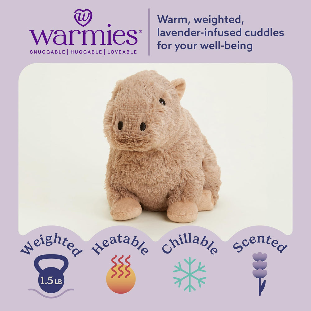 Warmies Capybara snuggle-ready plush for comforting hugs at bedtime