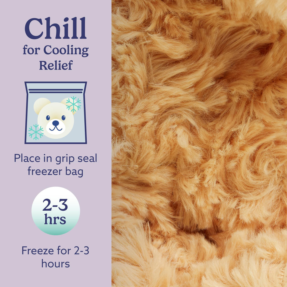 Warmies Dog Golden Be Mine lavender scent—gentle aroma enhances relaxation during routines.