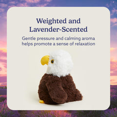 Warmies Eagle cooling plush for refreshing relief on hot days.