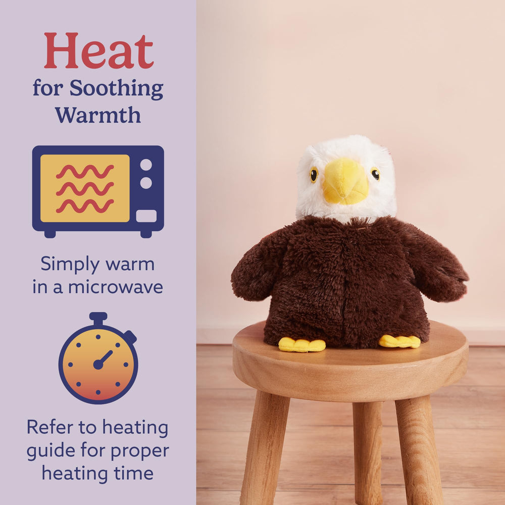 Warmies Eagle lavender-scented weighted plush for gentle aromatherapy moments.