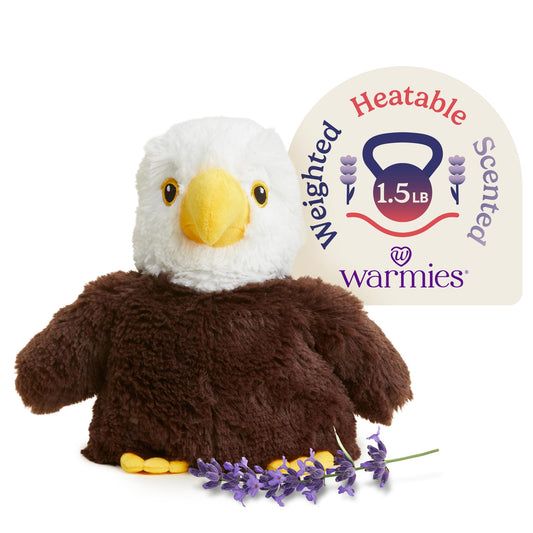 Warmies Eagle microwavable plush delivers comforting warmth for relaxing evenings.