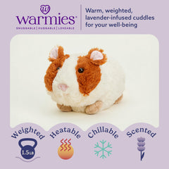 Warmies guinea pig plush cooling in the freezer for refreshment.