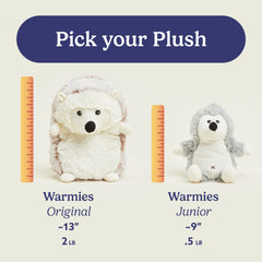 Warmies Hedgehog closeup highlights soft texture and lavender scent