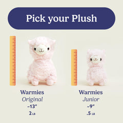 Warmies Junior Pink Llama child-safe design suitable for gifting.
