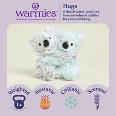 Warmies Koala Hugs Duo weighted plush for gentle pressure during calm moments.