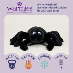 Warmies Spider weighted plush offers comforting hugs and snuggles.