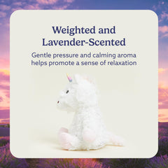 Warmies White Unicorn lavender aroma creates a soothing, inviting atmosphere