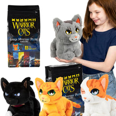 Warrior Cats front packaging showing official merch and blind bag excitement