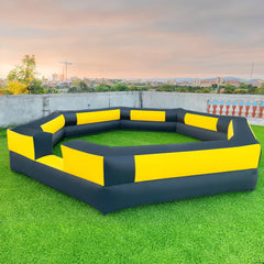 Warsun 15ft Gaga Ball Pit inflatable top view, durable family play