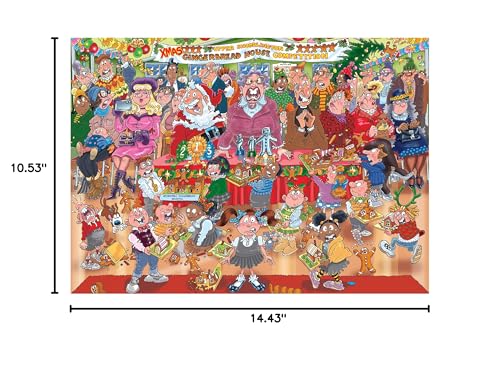 Wasgij Christmas 18 Gingerbread Showstopper packaging highlights the 2 x 1,000 pieces for adults.