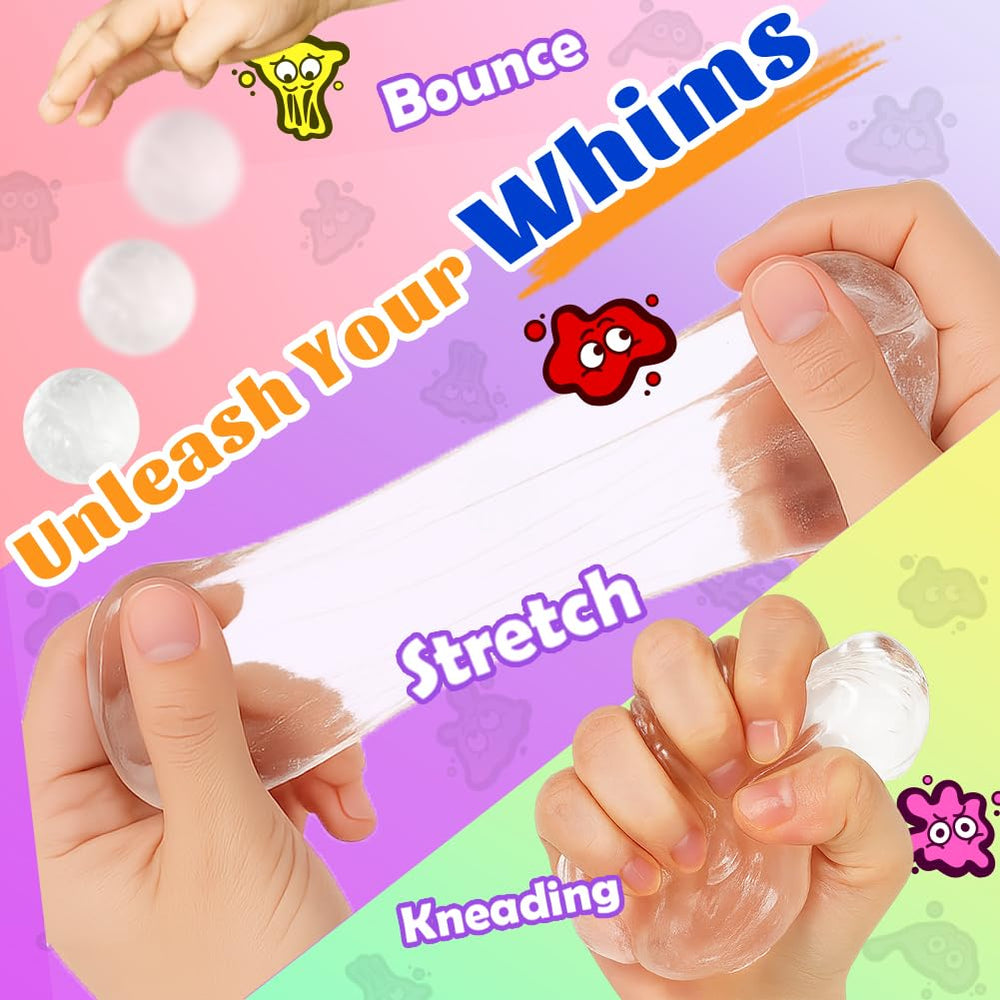 WaterELF crystal putty close-up highlights smooth, mess-free tactile feel