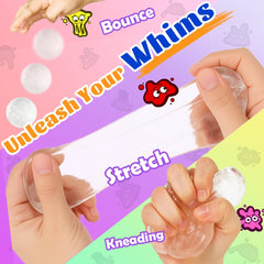 WaterELF crystal putty close-up highlights smooth, mess-free tactile feel