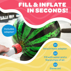 Watermelon Ball durable-pvc construction withstands splashes and tosses during lively play