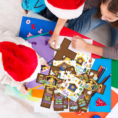 Watersay cross craft kit with eight patterns for varied nativity designs