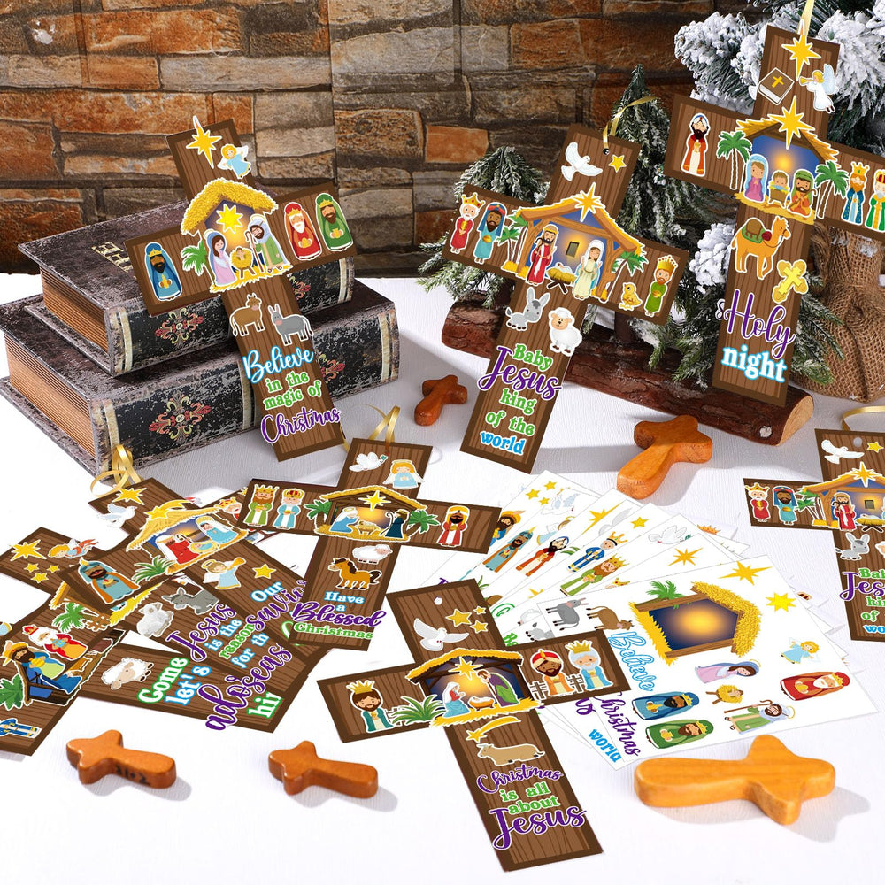 Watersay gold ribbon rolls add a festive finish to holiday crosses