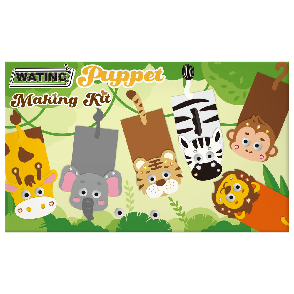 Watinc DIY Wild Animal Puppet finished creations for hours of play