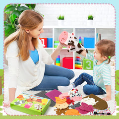 WATINC puppet kit box keeps everything organized after craft time.