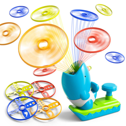 WATUDOU flying disc launcher set shown outdoors for active play and social fun.