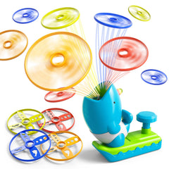 WATUDOU flying disc launcher set shown outdoors for active play and social fun.