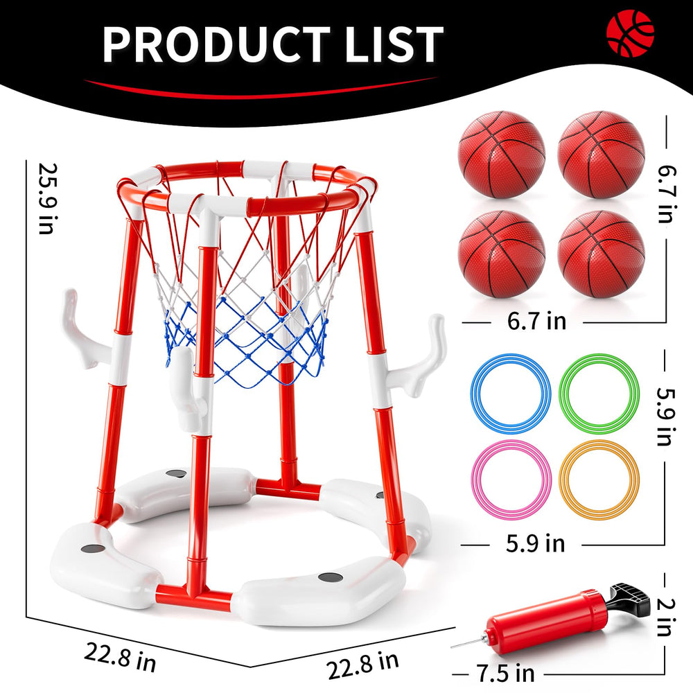 Watudou pool basketball hoop set works indoors and outdoors