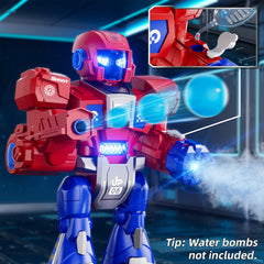 WATUDOU robot toy spraying function adds water effects.