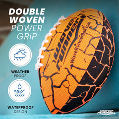 Textured grip close-up on Wave Runner Grip It for confident throws when wet.