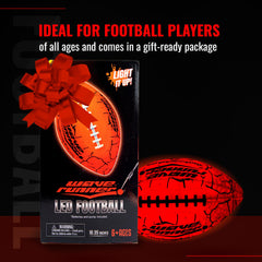 Wave Runner glow football grip with double lacing for secure handling