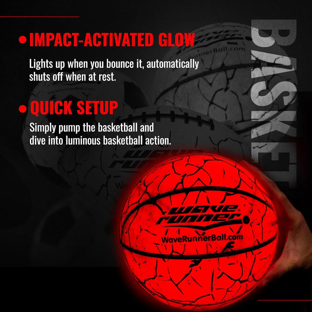 Wave Runner night play illuminates the court for easy visibility.