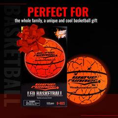 Teen-friendly glow basketball makes outdoor hoops more exciting.