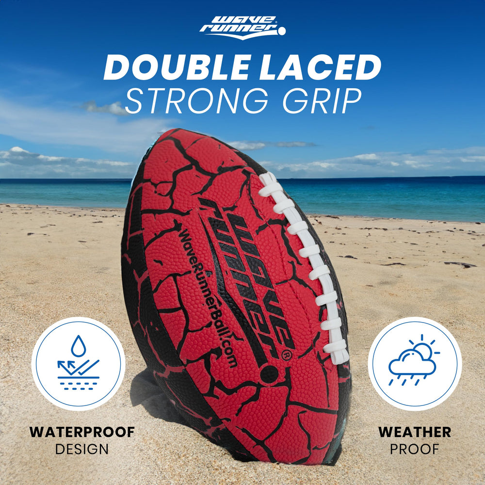 Wave Runner waterproof football in water with kids, ideal for pool or beach play