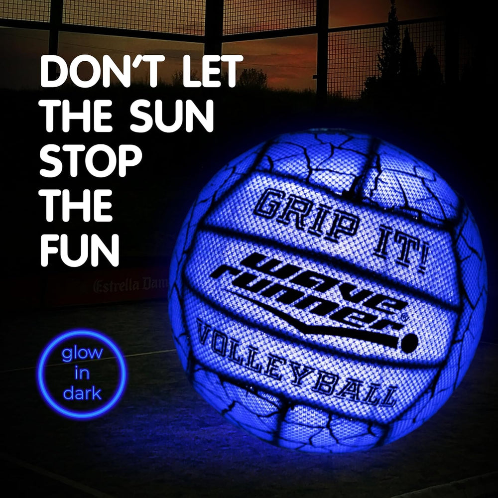 Wave Runner waterproof LED volleyball ready for pool and lake play.