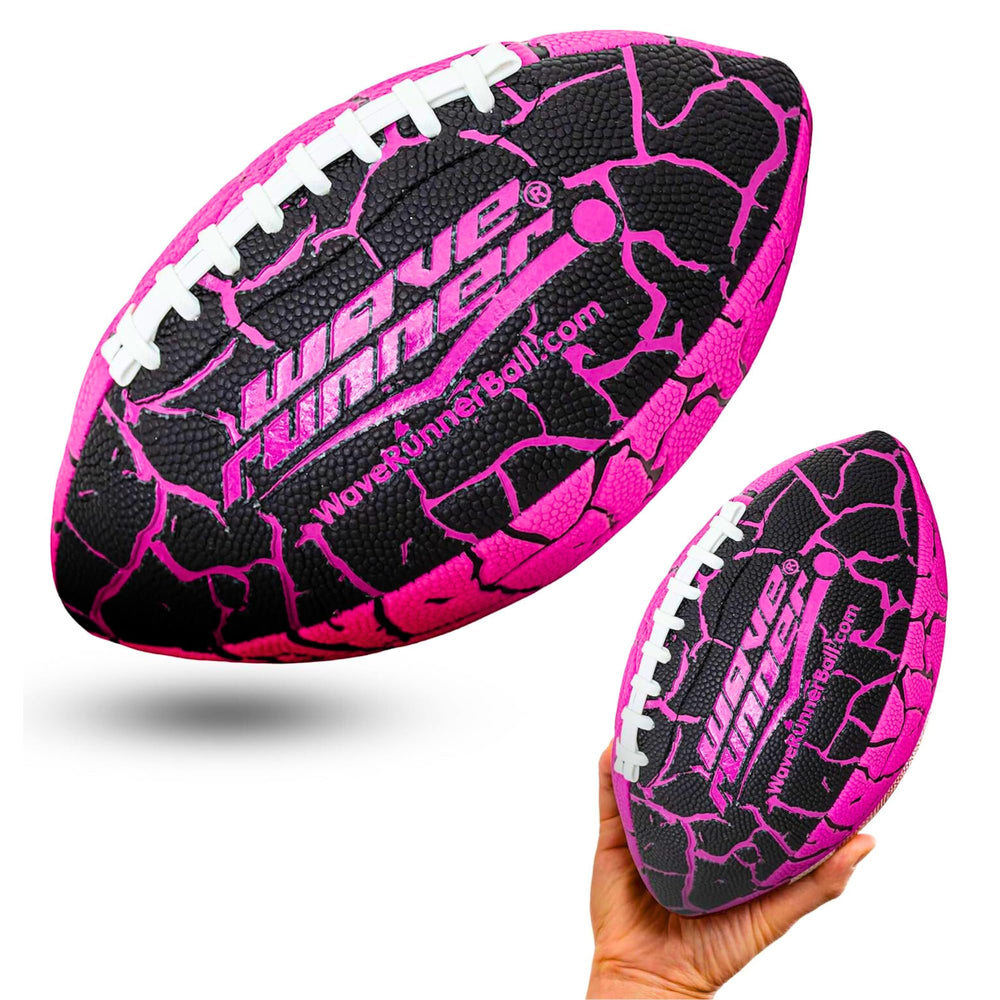 Wave Runner Grip It football on beach with reliable grip for sun and wind