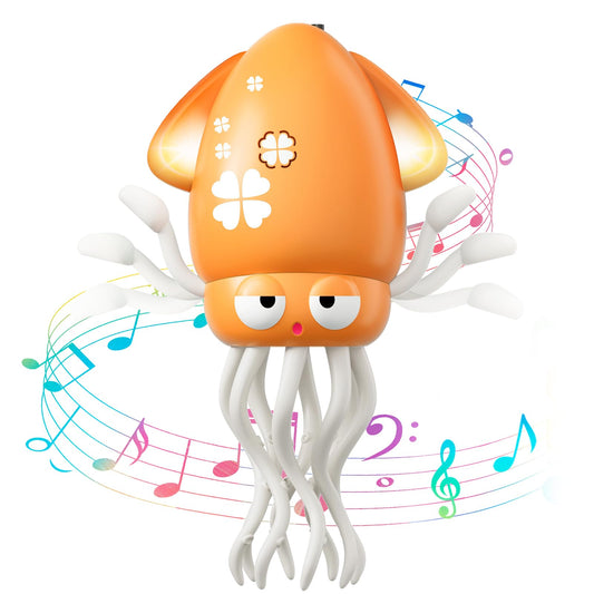 WAVISA Dancing Squid toy dancing octopus entertains baby with motion and colorful lights