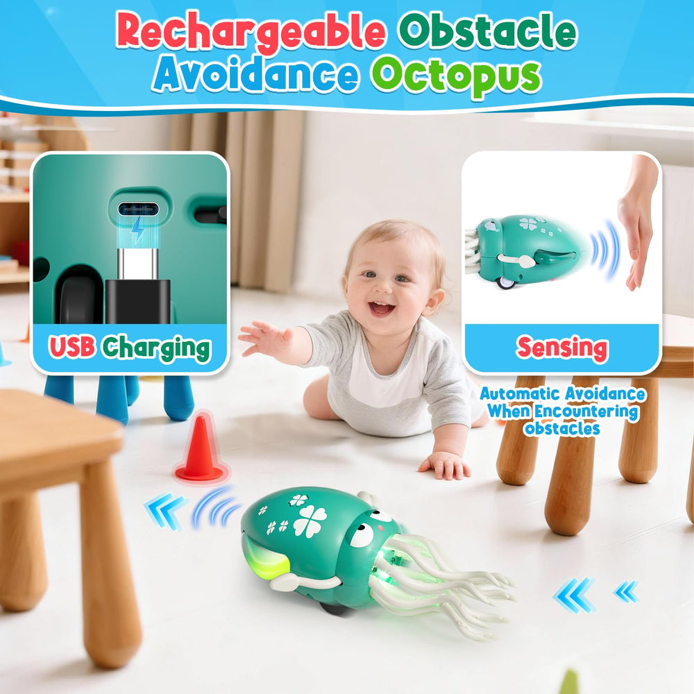 WAVISA Dancing Squid toy—obstacle-sensing tech keeps motion uninterrupted.