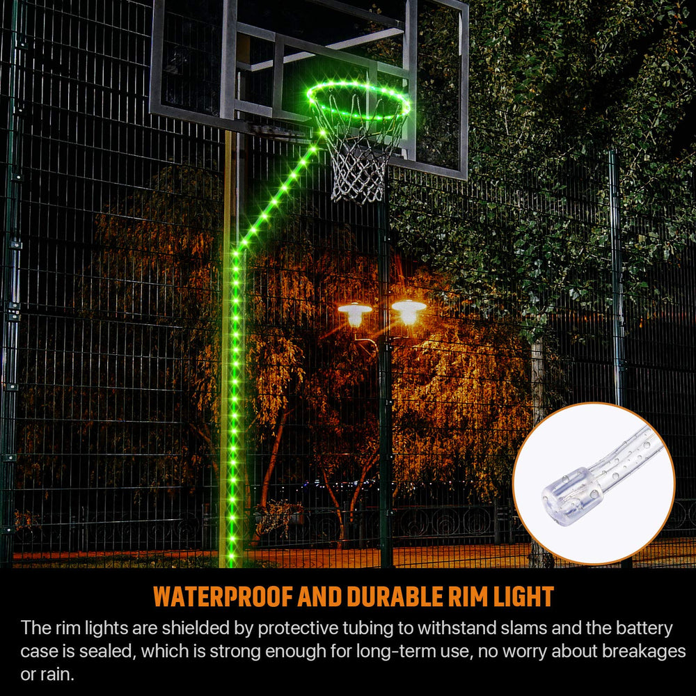 Waybelive 16 color modes for customizable night hoops and mood lighting.
