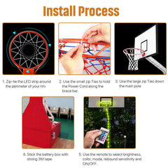 Waybelive battery box powers the lights for portable night basketball sessions.
