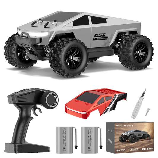 WayEee 1:18 fast RC car front view showing speed and bold design