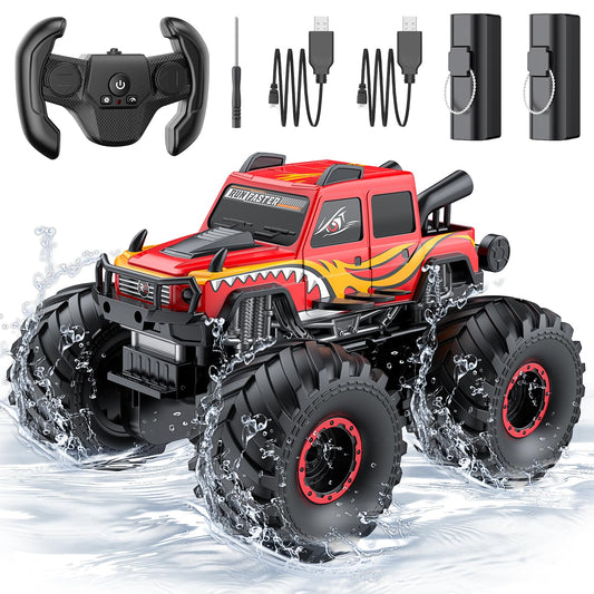 WayEee waterproof seal on remote control truck enables water-ready play