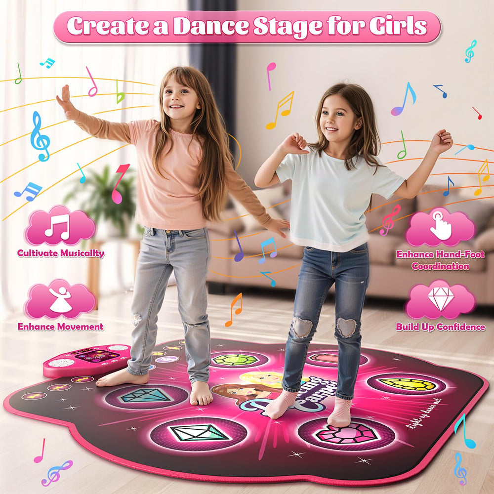 WAYKEE Dance Mat displays five games for varied play.