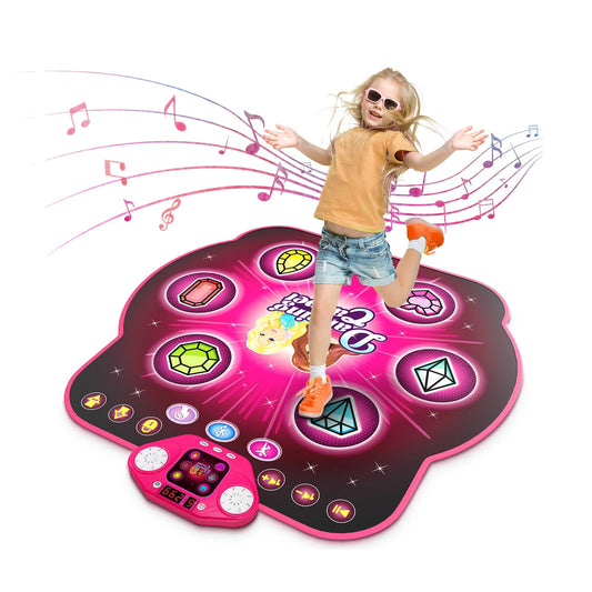 WAYKEE Dance Mat six-button glow enables active, coordinated play.