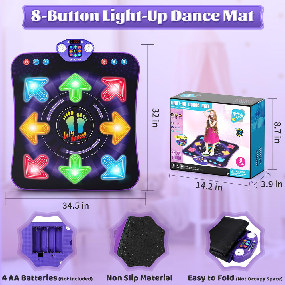 WAYKEE Dance Mat displaying five game modes for varied routines.