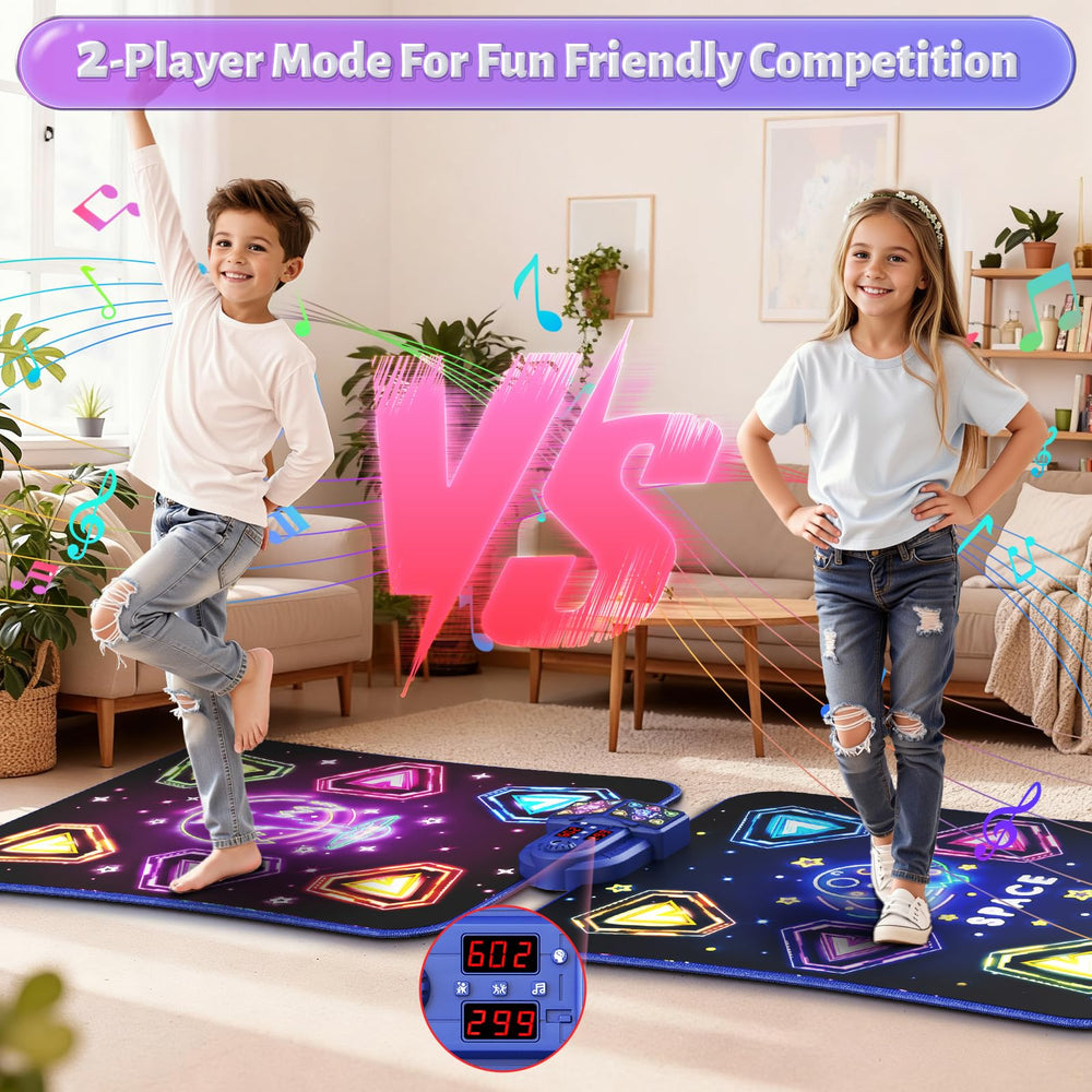 Waykee Dance Mat Light Show mode boosts rhythmic fun and focus.