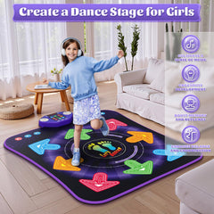 WAYKEE Dance Mat wipe-clean surface for easy cleanup after dancing.
