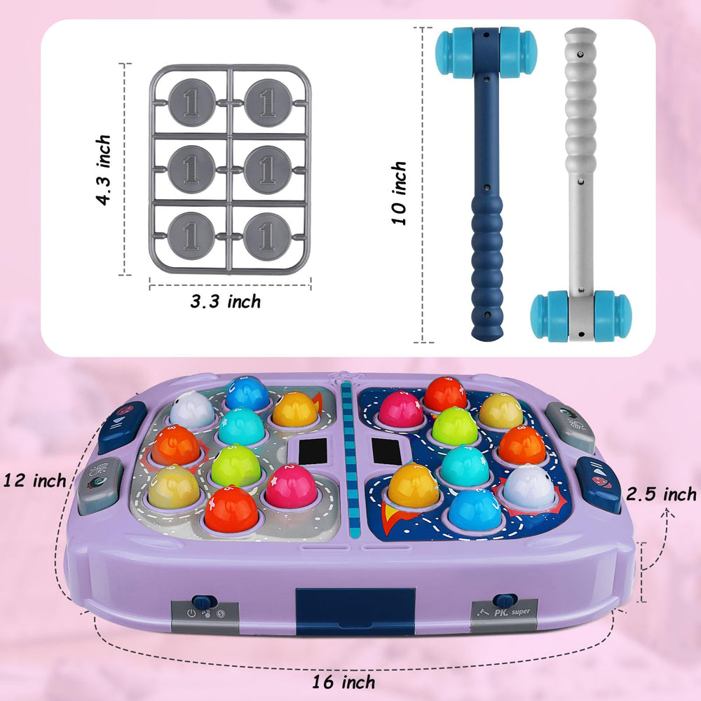 WAYKEE Whack a Game Mole balls glow with sensory feedback